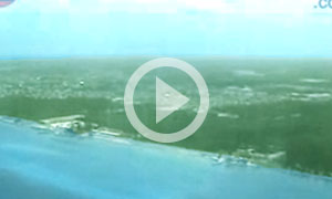 Aerial view of Cozumel city 