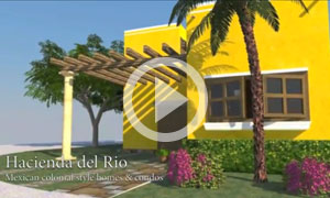 Hacienda del Rio - Playa del Carmen mexican colonial style homes & con